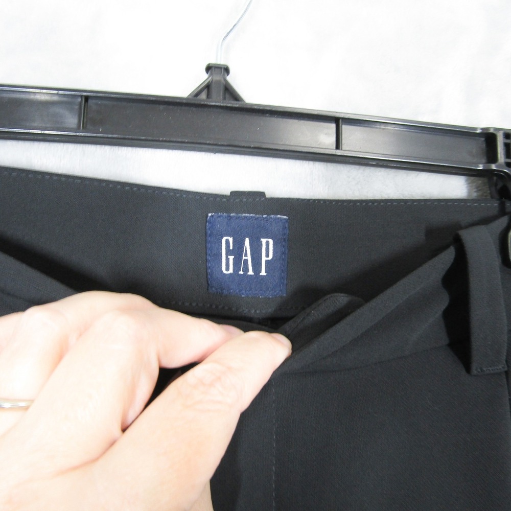 Gap 365 High Rise Trouser Black Wide Leg Pleated Pants Women 18 Petite Plus Size - Picture 10 of 14